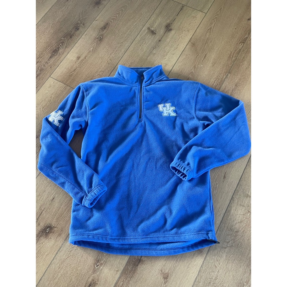 Knights Apparel Kentucky Wildcats Fleece Quarter Zip Pullover Blue Mens Medium